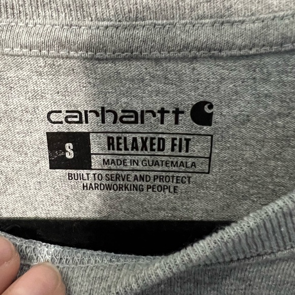Carhartt Gray Short Sleeve Pull Over Top Relaxed Fit Size Small - Picture 4 of 6